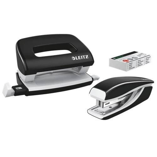 Leitz NeXXt WOW Mini Stapler and Hole Punch Set 55612095