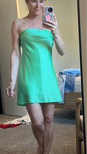 NWT Show me Your Mumu Green Satin Mini Dress Sleeveless Size S