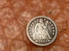 1853 Seated Liberty Silver Dime With ARROWS #4
