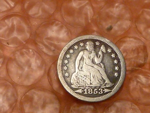 1853 Seated Liberty Silver Dime With ARROWS #4