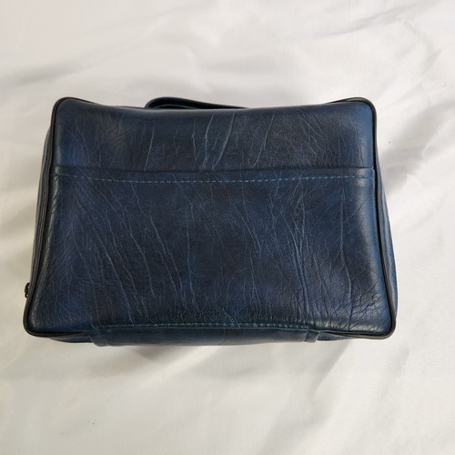 Faux Leather Blue LDS Scripture Case Large Mormon Tote Carrying Cover Quad