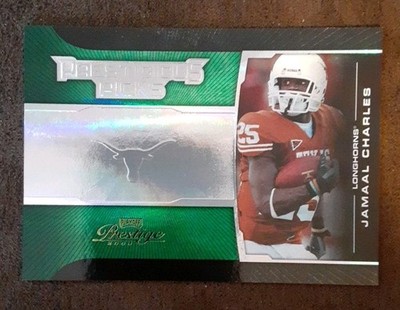 JAMAAL CHARLES RC 2008 Prestige #PPI39 Prestigious Picks Green SP /100 Chiefs 