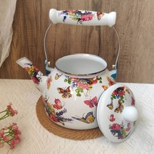 Enamel Kettle Heat Resistant Household Cookware Easy to Clean for Stovetop