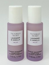 2 VICTORIA'S SECRET LAVENDER VANILLA RELAX 24 HR DEODORANT ROLL ON ALUMINUM FREE