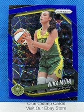 2025 #127 Nika Muhl Panini Prizm WNBA Blue Velocity Prizm Storm