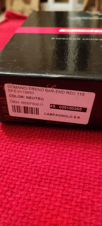 NEW Campagnolo Record EPS 11 Speed Bar-End Brake Levers/Shift Control Carbon - Image 3 of 4