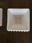 Pink Jeannette Milk Glass Pedestal Wedding Box with Lid Covered Candy Dish — photo 3
