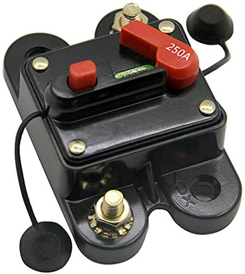 250 Amp Circuit Breaker with Manual Reset 12V-24V DC Surface Mount for Trolling 