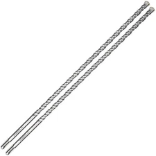 2-Pack SDS Plus Masonry Drill Bits 1/2 Inch x 18 Inch Long Rotary Hammer Dril...
