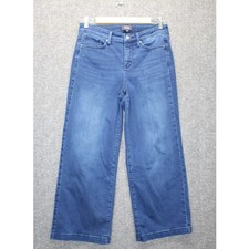 NYDJ Bridgewater Wide Leg Jeans Women  s 4 Lift Tuck Future Fit Blue Denim