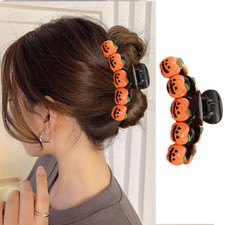 1Pcs Halloween Hair Clips 5D Stereoscopic Pumpkin Design Hair Claw Clips for Thi