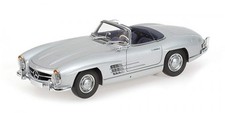 Mercedes-Benz 300 SL Roadster 1957 Silver 1:18 Diecast Model Car | Minichamps