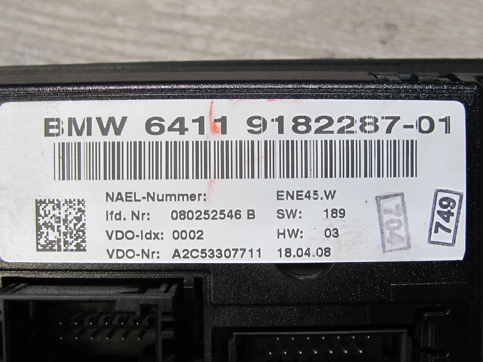 2008-2011 BMW E90 E91 M3 328i 335i A/C HEATER CLIMATE CONTROL SWITCH 9182287 - Image 3 of 4