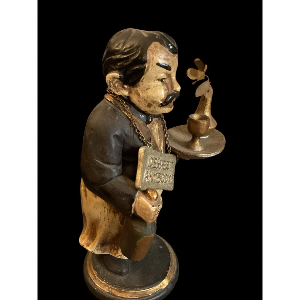 Estatuilla de cocina vintage de mayordomo camarero para servir vino de Sterling Industries Foto 3 de 4
