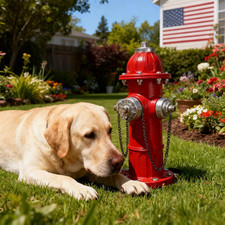 Fake Fire Hydrant for Dogs to Pee on Resin Dog Pee Post Outdoor Yard Decor