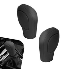 Car Gear Shift Knob Cover, Flexible Silicone Gear Shift Cover, 2 PCS Black