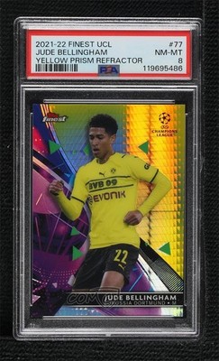2021-22 Finest UEFA Champions League Yellow Prism Refractor Jude Bellingham 4vc