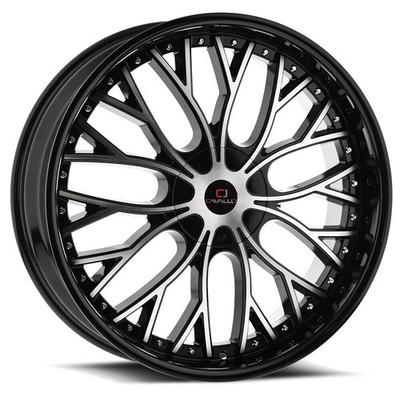 18'' Cavallo CLV-33 Gloss Black Machined Wheel 18x8 5x100 5x4.5 35mm Luxury Rim