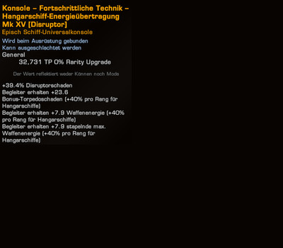Star Trek Online Technikkonsole Disruptor Schaden + Hangerschiffe Schaden PC