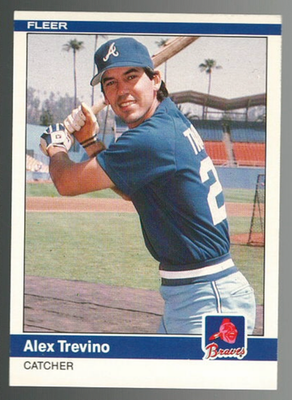 #ad 1984 Fleer Update #U 118 Alex Trevino Atlanta Braves $1.75