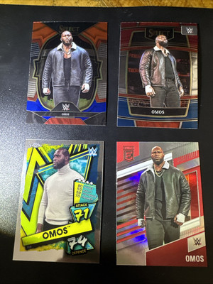 Omos WWE 4 Card Lot Panini/Topps (2021-23) List Below  MINT 
