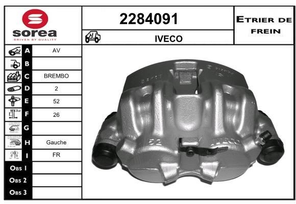 Étrier de frein pour Iveco Daily III 65C14 65C15 65C17 camionnette