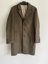 TED BAKER Coat Overcoat Rueby City Mens TB 3 UK M Green Wool Blend NEW RRP �279