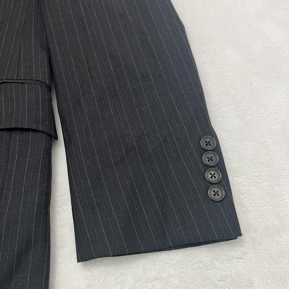 Ted Baker Endurance Suit Mens 40R Charcoal Pinstripe Wool Pants 33R 2 Piece - Image 3 of 4