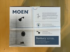 Moen 82910BL Banbury Tub Shower Faucet 1.75gpm, Matte Black, Sealed