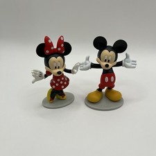 Disney Just Play Mickey and Minnie Mouse 3" Figures Toy Cake Topper