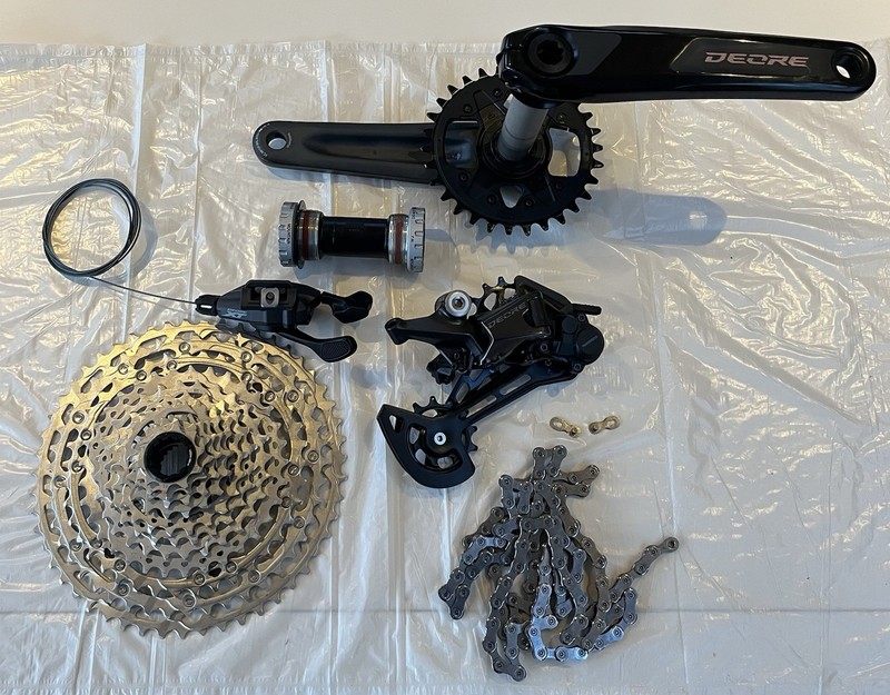 Shimano Deore 1x12 MTB Drivetrain – XT Shifter + Bottom Bracket – New/Unused