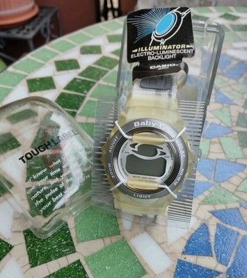 Vintage LCD Digitaluhr Casio BG-391 Illuminator Tough Label NOS