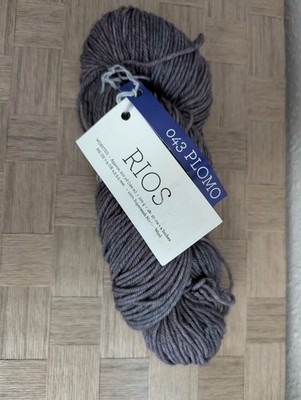 Malabrigo Rios Yarn 100% Superwash Merino Wool #043 Plomo Gray Worsted Skein