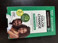 KISS Red Quick Cover Natural Color Change Shampoo 3 Pouches 1 PACK Dark Brown