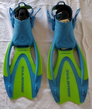 U.S. Divers Proflex Fins - Light Blue And Green Size 1 Through 3 Look At Pics