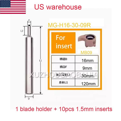 1.5mm Small Diameter Grooving Tool   5.5mm Cutting Depth, Precision Slotting Cut