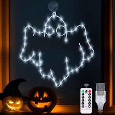 Halloween Decorations Ghost Window Lights, 12.6 Inch White Ghost Window Silhouet