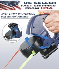  Dual Pet Leash Retractable Reflective 360 Swivel Double Dog Walking Tangle-Free