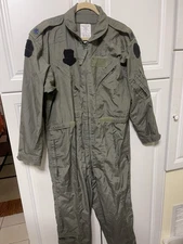 46 S USAF Flight Suit Coveralls CWU 27/P Flight Flyers Suit With Fuzzy patches