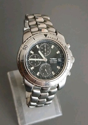 Herrenuhr Sector No Limits ADV 5500 Stahl 37mm. Chronograph. 