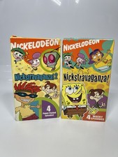 Nickstravaganza 1 & 2 Set VHS Tapes 2003 Nickelodeon 8 Episodes Rare Cartoons