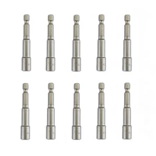 10 PCS 1/4" Hex Shank Magnetic Power Nut Driver Bit Sets, 1/4 Inch Quick Change