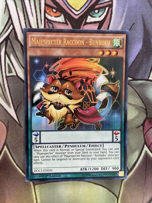 yugioh racoon deck DOCS-EN026 Majespecter Racoon - Bunbuku Ultra Rare 1st Edition NM Yugioh  Card