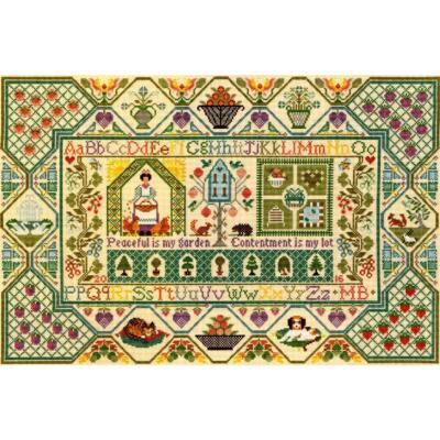 Bothy Threads Kreuzstich-Set ''Friedlicher Garten'', 51x34cm, XS11, Zählmuster