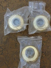 3 Pack ROCKWOOD 409 US3 Concave Door Stop Wall Mount Bright Brass Lot# 13 READ ∡