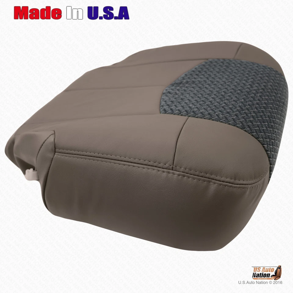 Cubierta de asiento de cuero/tela para conductor y pasajero Chevy Avalanche 2002 bronceado Foto 4 de 4