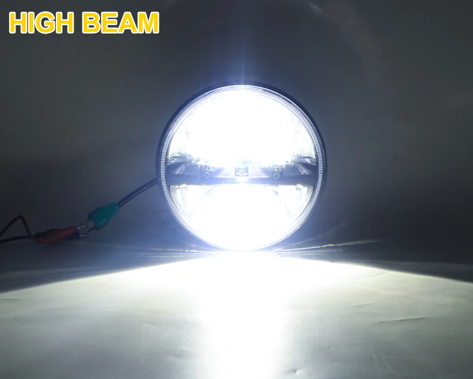 Круглая светодиодная фара дальнего/ближнего света 7 дюймов для Dodge D100 D200 D350 Dart Ramcharger - Изображение 3 из 4