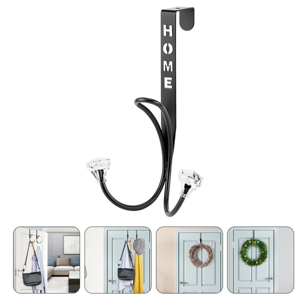 2 Pcs Single Over Door Hooks Black Towel Hangers Wall Hanging eBay