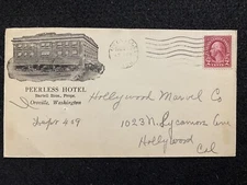 Oroville Washington WA Peerless Hotel And Automobiles Letter Cover Okanogan Co.