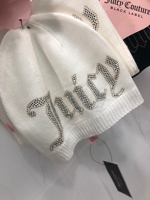Juicy Couture Black Knit Bling Beanie Hat & Scarf 2 Piece  display picture 1